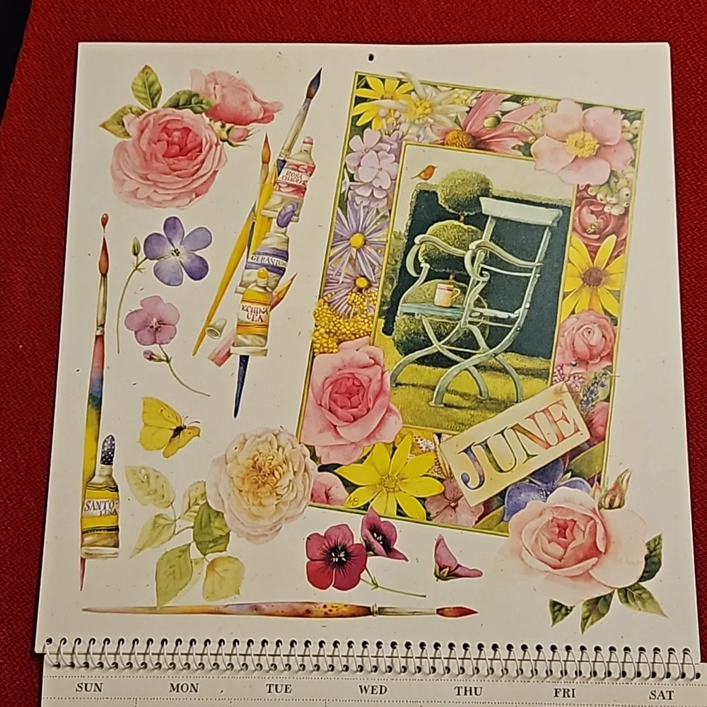 Marjolein Bastin Hallmark @2001 calendar UNUSED Nature's Sketchbook art craft